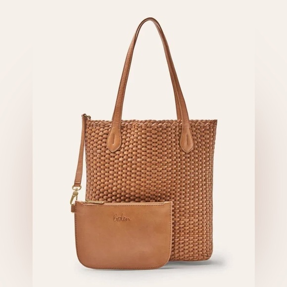 Boden Handbags - NWT BODEN Cleo Woven Leather Tote
